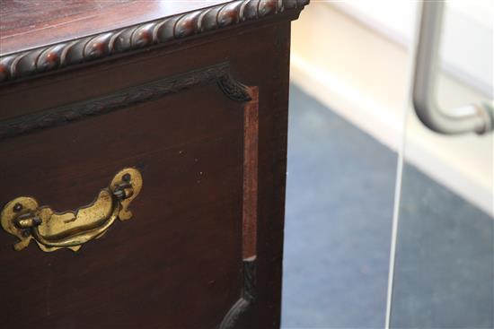 An 18th century Irish style mahogany coffer, W.4ft D.2ft 2in. H.2ft 9in.